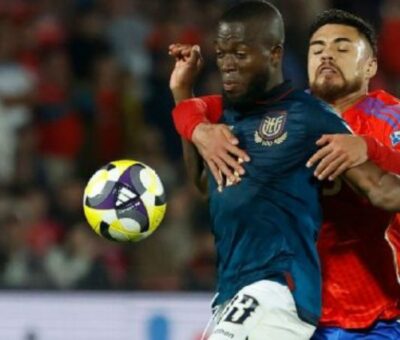 Enner Valencia habló con los medios de comunicación, luego del partido de Ecuador ante Chile.