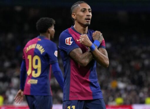 Raphinha se convirtió en el máximo goleador brasileño en una edición de la UEFA Champions League.