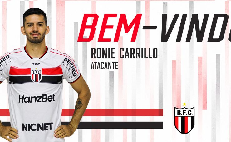 El delantero ecuatoriano Ronie Carrillo, de 28 años, ha sido anunciado como nuevo refuerzo del Botafogo Futebol Clube de Ribeirão