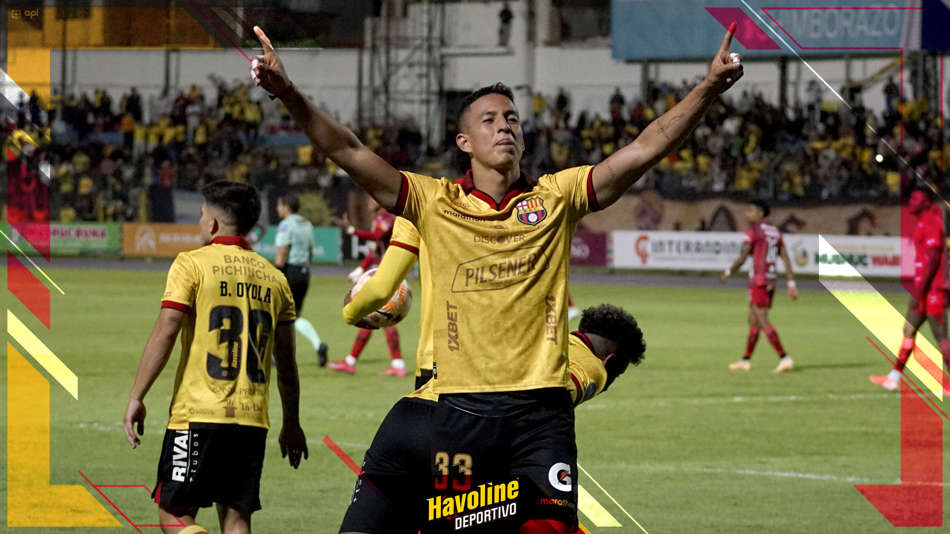 Miguel Parrales se estrenó como goleador de Barcelona SC al marcar un doblete