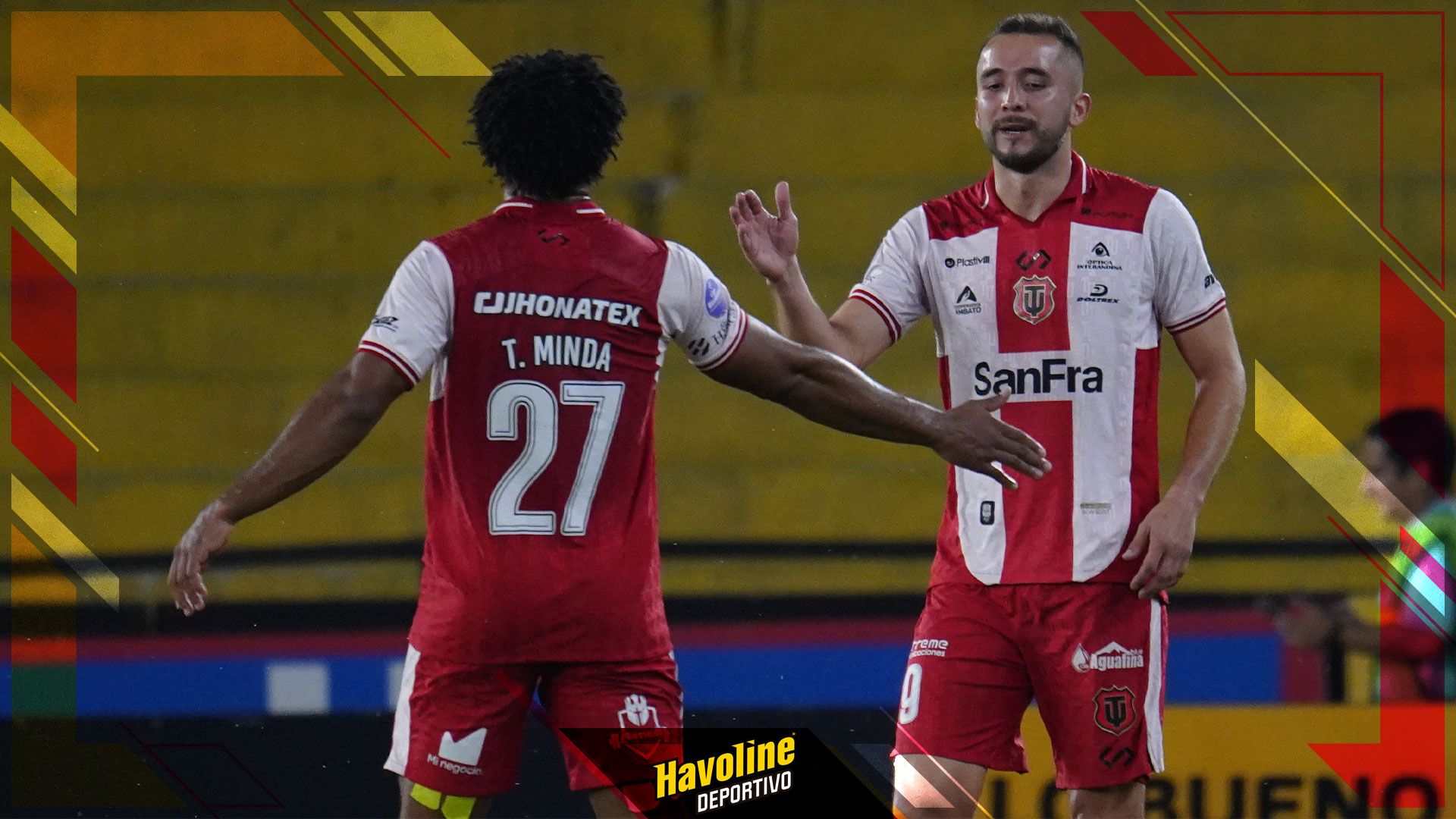 Jean Carlos Blanco anotó el tanto del empate de Técnico Universitario ante Barcelona SC en Guayaquil