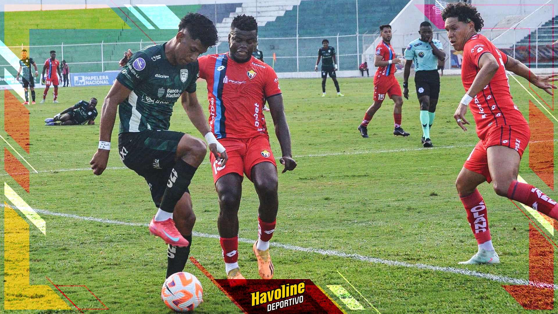 Orense y El Nacional dividieron honores en el estadio 9 de Mayo de Machala.