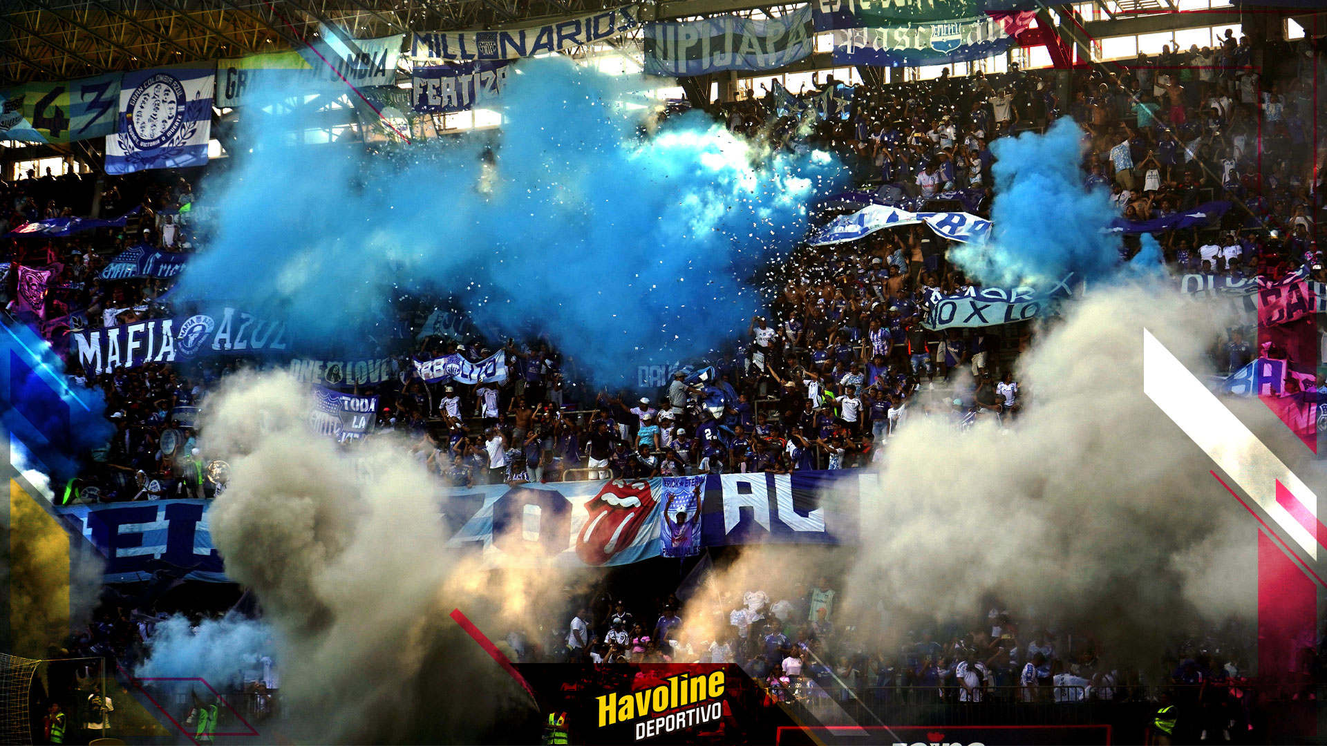 Tremendo ambiente que se vivió en la caldera del Capwell para el partido entre Emelec y Deportivo Cuenca