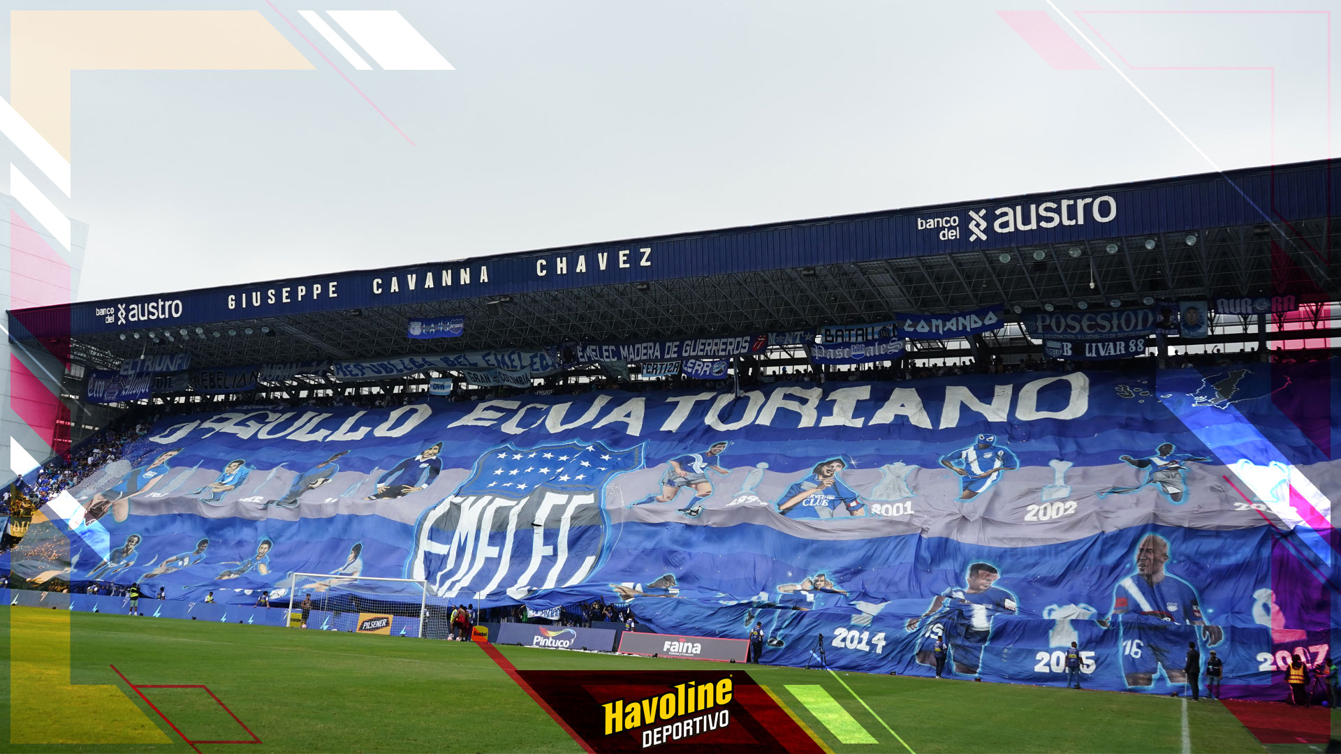 El espectacular recibimiento de la hinchada a Emelec en su partido ante el puntero del campeonato, Independiente del Valle
