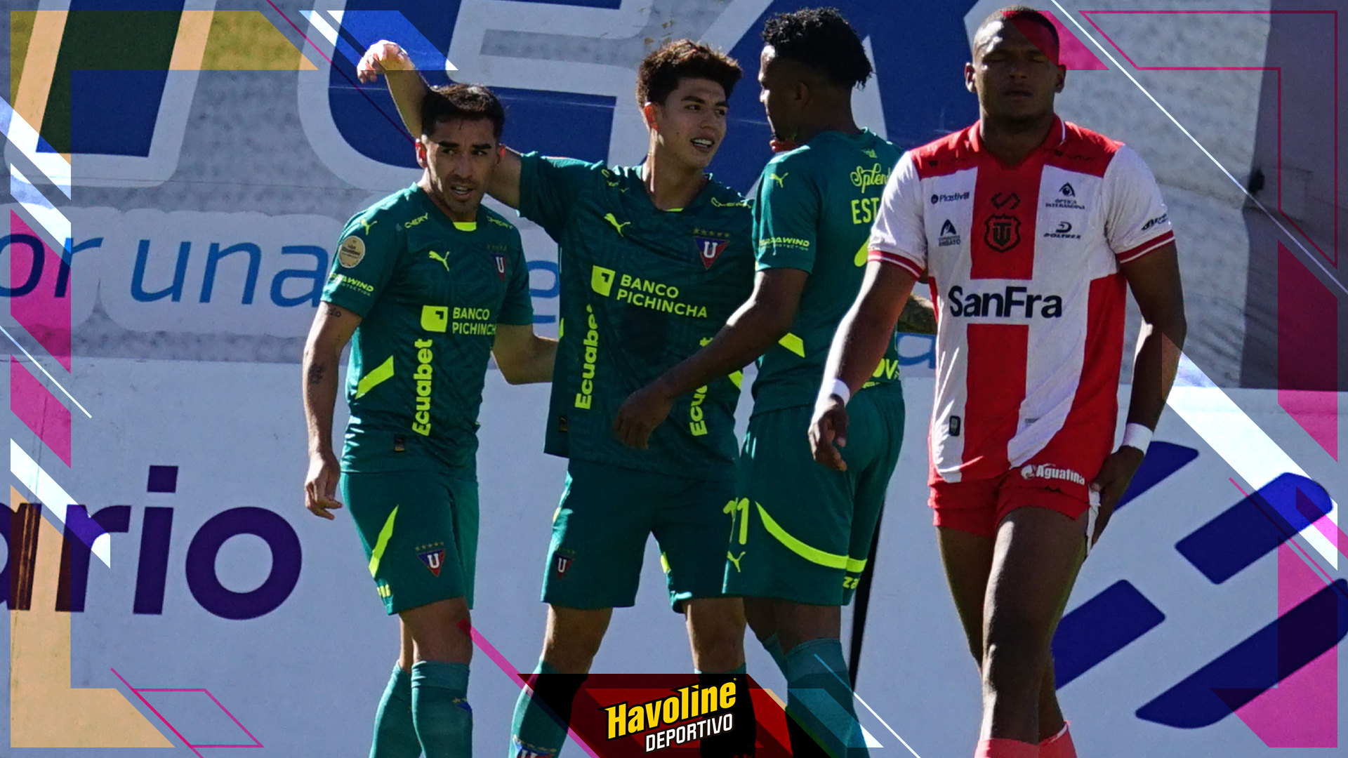 Gabriel Villamil celebrando un nuevo gol con Liga de Quito