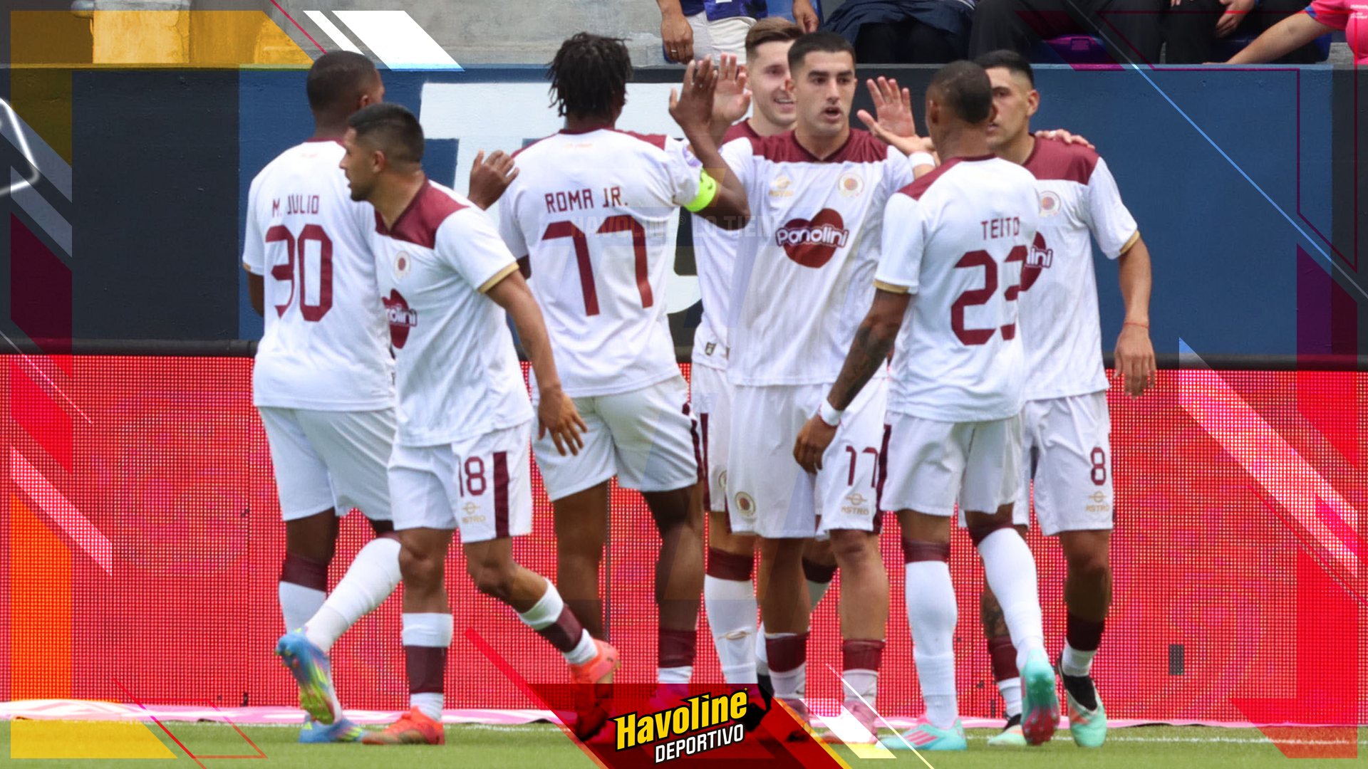 Rafael Monti celebrando su gol de penal y Vinotinto daba la sorpresa en Chillo Jijón