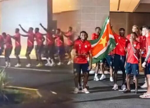 Jugadores de Surinam se unieron a la fiesta panameña en su hotel