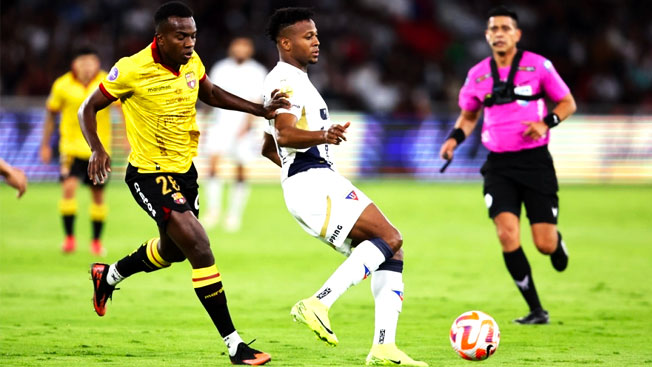 Alineaciones de Liga de Quito y Barcelona SC para el juego en el Rodrigo Paz Delgado
