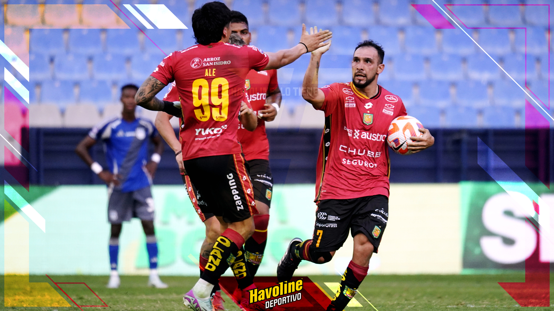 Lucas Mancinelli anotó un golazo para el descuento del Deportivo Cuenca ante Emelec