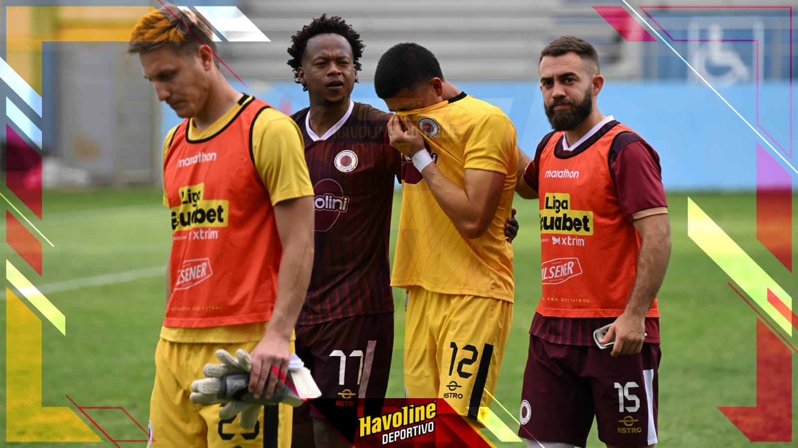 El lamento de los jugadores de Vinotinto, tras confirmarse su descenso a la Serie B para la próxima temporada.